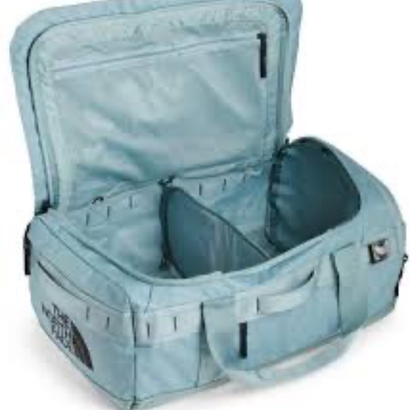 The North Face Base Camp Voyager Duffel 42L Tourmaline Blue/Aviator Navy - Picture 2 of 6